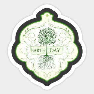 Earth Day Tree Badge Sticker